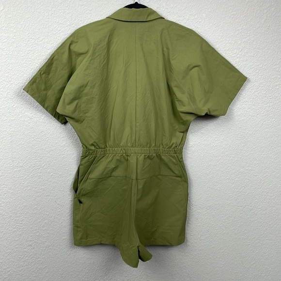 Lululemon lab Zip Front Collared Romper Bronze Green W1DHPS Sz 8 - Picture 6 of 15